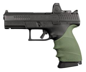 Hogue CZ P-10 C Handall Beavertail Grip Sleeve, OD Green