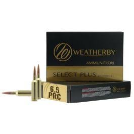 Weatherby Select Plus 6.5 PRC 156 gr Elite Hunter 20rds Rifle Ammo for Long-Range Precision - R65PRC156EH 