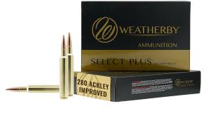 Weatherby Select Plus .280 Ackley Improved 168 gr Classic Hybrid Hunter 20rds Rifle Ammo for Accurate Shooting - R280A168CHH 