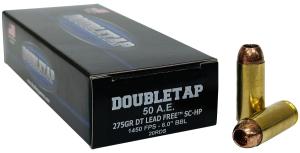Doubletap Ammunition Lead-Free .50 AE 275 gr SCHP 20rds Handgun Ammo for High Impact and Power - 50AE275X 