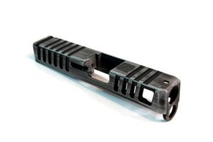 Gun Cuts Juggernaut Glock 26 Slide, Battleworn Silver