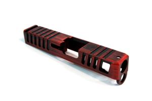 Gun Cuts Juggernaut Glock 26 Slide, Battleworn USMC Red