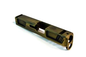 Gun Cuts Raider Glock 26 Slide, Battleworn Gold