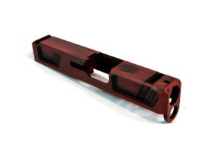 Gun Cuts Raider Glock 26 Slide, Battleworn USMC Red