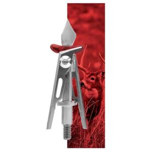 SIK 2-Blade Expandable SK2 Crossbow Broadhead 2-inch Offset Entry - Red/Silver 210000034596
