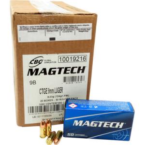 Magtech Sport Ammunition 9mm Luger 124 Grain Full Metal Jacket Case of 1000 (20 Boxes of 50) 