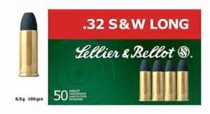 SELLIER&BELLOT 32 S&W LONG 100GR LRN BRASS CASED 50RD BOX