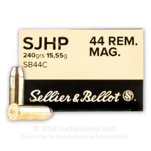 Sellier & Bellot .44 Rem Mag Ammunition 240 Grain SJHP 600 Rounds 754908506057