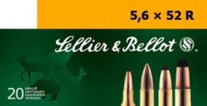 Sellier & Bellot Centerfire Rifle Ammo - 5.6mmX52R - 70 Grain - 20 Rounds - FMJ 754908510085
