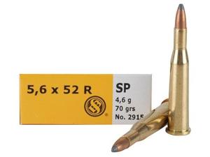 Sellier & Bellot Centerfire Rifle Ammo - 5.6mmX52R - 70 Grain - 20 Rounds - Soft Point