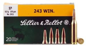 Sellier & Bellot Rifle Ammunition .243 Win 100 gr SP 2854 fps - 20/box SB243A