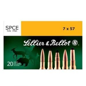 Sellier & Bellot 7x57mm Mauser 173gr Spce Ammo - 7x57mm Mauser 173gr Soft Point Cutting Edge 20/Box 754908510191