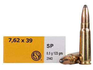 Sellier & Bellot Centerfire Rifle Ammo - 7.62mm X 39mm - 123 Grain - 20 Rounds - Soft Point 754908510511