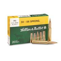 Sellier & Bellot Centerfire Rifle Ammo - .30-06 Springfield - 180 Grain - 20 Rounds - FMJ 754908511365