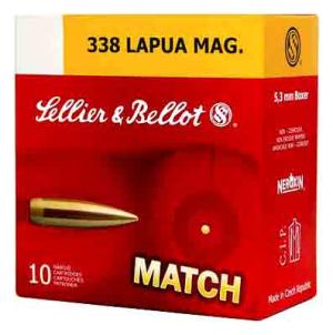 Sellier & Bellot, .338 Lapua Magnum, Hollow Point Boat Tail, 300 Grain, 10 Rounds