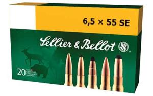 Sellier & Bellot 6.5x55mm Swedish 131 Grain Soft Point Centerfire Rifle Ammo 