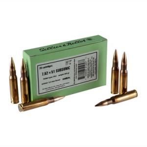 Sellier & Bellot Subsonic 308 Winchester Ammo - 308 Winchester 200gr Fmj 20/Box SB308SUBB