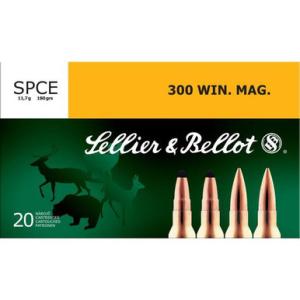 Sellier & Bellot .300 Win Mag Ammo 180 Grain SPCE 2936 fps 400 Rounds 754908515509