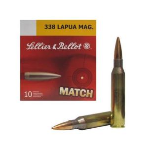 Sellier & Bellot .338 Lapua Magnum Ammo 300 Grain Match BTHP 2713 fps 100 Rounds 754908517152