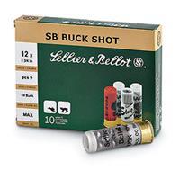 Sellier & Bellot, 12 Gauge, 2 3/4", 00 Buckshot, 12 Pellets, 250 Rounds SB12BSC/CS