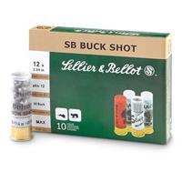 Sellier & Bellot Buckshot, 2 3/4" 12 Gauge, 00 Buckshot, 12 Pellets, 250 Rounds 