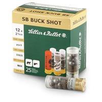 Sellier & Bellot Ammunition 12 Gauge 2-3/4" 00 Buckshot 9 Pellets Case of 250 (10 Boxes of 25) 754908538188