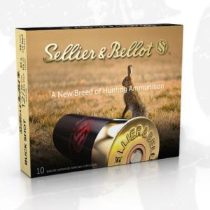 Sellier & Bellot Ammo 12 Gauge 2 3/4" 1-1/8 Oz #1 Buckshot 12 Pellets 1214 fps 250 Rd./Case SB12BSI