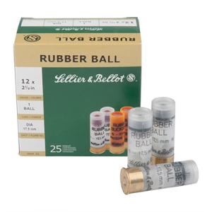 Sellier & Bellot Shotgun Ammunition 12 ga 2 3/4"  1 ball Rubber  - 25/box SB12RBA