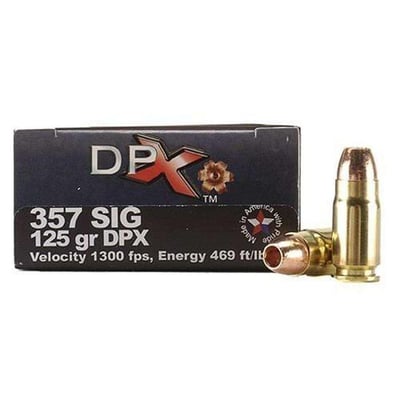 Cor-bon Handgun Ammunition .357 SIG 125 gr DPX 1350 fps 20/box 