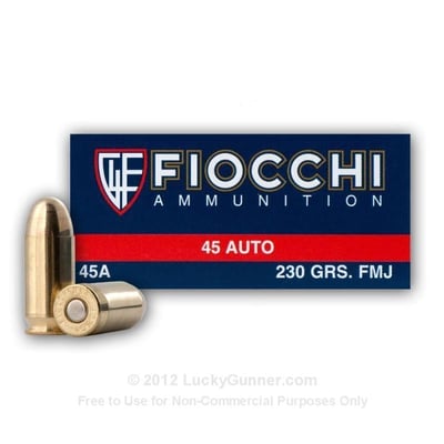 45 ACP Fiocchi 230 FMJ 45A500