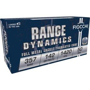 Fiocchi Pistol Shooting Dynamics Handgun Ammunition .357 Mag 142 gr FMJ 1420 fps 50/box 357F