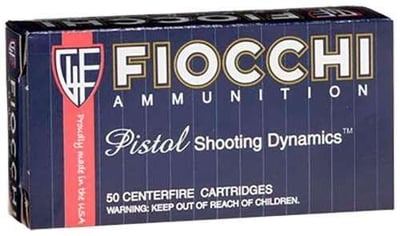 Fiocchi Pistol Shooting Dynamics Handgun Ammunition 9mm Luger 158 gr. FMJ 850 fps 50/ct 762344001913