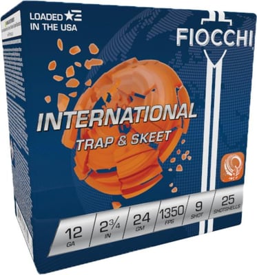 Fiocchi Exacta International Load Shotshells - 12 Gauge - #9 Shot - 25 Rounds