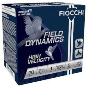Fiocchi High-Velocity Shotshells - 20 Gauge - 25 Rounds - 9 - 2.75" 20HV9