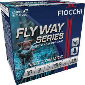 Fiocchi Flyway Steel Shotshells 20 ga 3" 7/8oz 1500fps #3 25/ct 203ST3