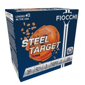 Fiocchi Exacta Steel Target Load Shotshells - 12 Gauge - #7 Shot - 25 Rounds - 1200 fps 