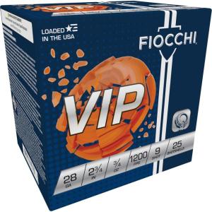 Fiocchi Exacta Sub Gauge Target Load Shotshells - 28 Gauge - 9 - 25 Rounds - 1200 fps 28VIP9