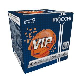 Fiocchi of America 410VIP8 2.5 in. & 0.5 oz Premium High Antimony Lead Shot 410 Gauge - 25 Per Box & Size 8 410VIP8