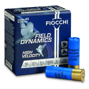 Fiocchi Optima Specific High Velocity, 16 Gauge, 2 3/4", 1 1/8 oz., 25 Rounds 16HV5