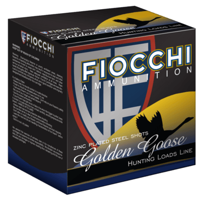 Fiocchi Golden Waterfowl Steel Load Shotshells - 12 Gauge - T Shot - 25 Rounds