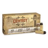 Fiocchi Cowboy Action Handgun Ammo - .45 Long Colt - 250 Grain - 50 Rounds 45LCCA