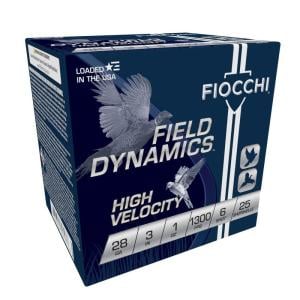 Fiocchi High Velocity Ammunition 28 Gauge 3" 1 oz #6 Chilled Lead Shot Box of 25 283HV6