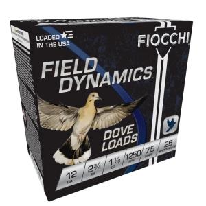 Fiocchi Game and Target Load Shotshells - 12 Gauge - #7.5 Shot - 2.75" - 25 Rounds 12GTX187