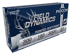 Fiocchi Shooting Dynamics .300 Winchester Magnum 180 Grain Centerfire Rifle Ammo 