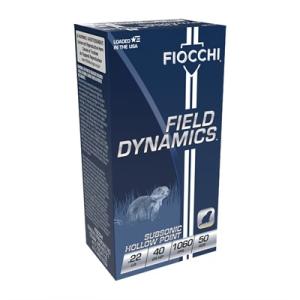 Fiocchi Shooting Dynamics .22 Long Rifle 40 Grain Subsonic Hollow Point Rimfire Ammo 22FHPSUB