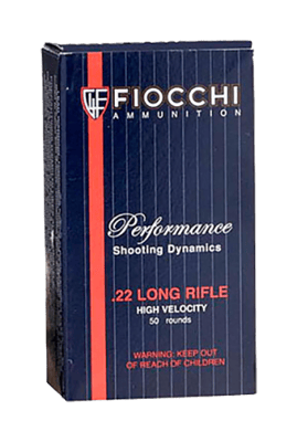 Fiocchi Shooting Dynamics .22 Long Rifle .40 Grain Copper-Plated Hollow Point Rimfire Ammo