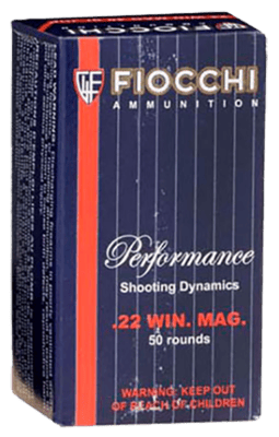 Fiocchi Magnum Shooting Dynamics Rimfire Ammunition .22 WMR 40 gr. JHP 1910 fps 50/ct 762344710051