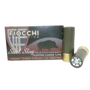 Fiocchi Ammo Hunting Loads Line 12 Gauge 2-3/4" 1 Oz Segmented Steel Slug 1630 fps 5 Rd./Box