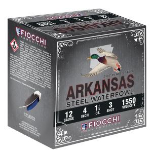 Fiocchi 123ADS3 Arkansas Steel 12 Gauge 3" 1 1/5 oz 3 Shot 25 Bx/ 10 Cs 