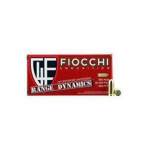 Fiocchi RANGE DYNAMICS PISTOL AMO 380ACP 95GR FMJ 100RD ( 10 BOXES PER CASE )
